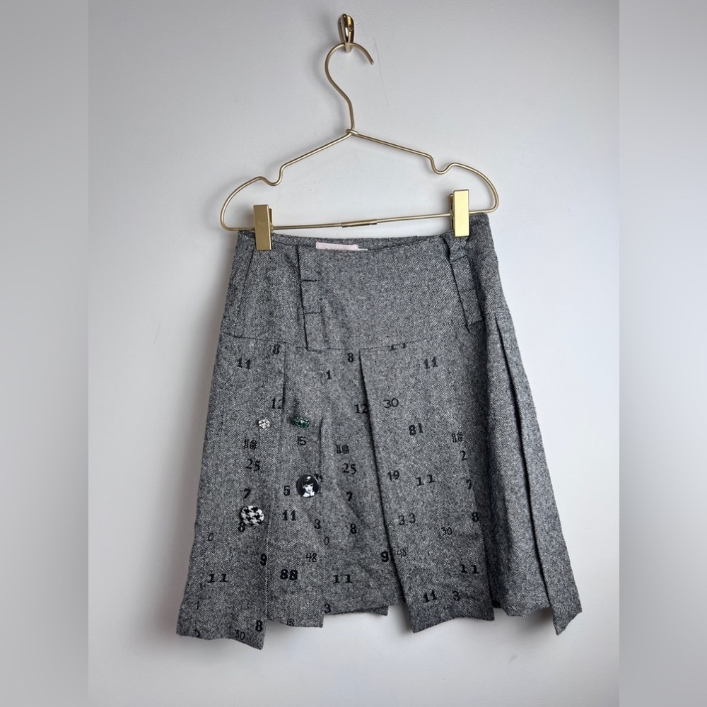 Baby Mara Girls Artsy Pin Tweed Skirt 8
